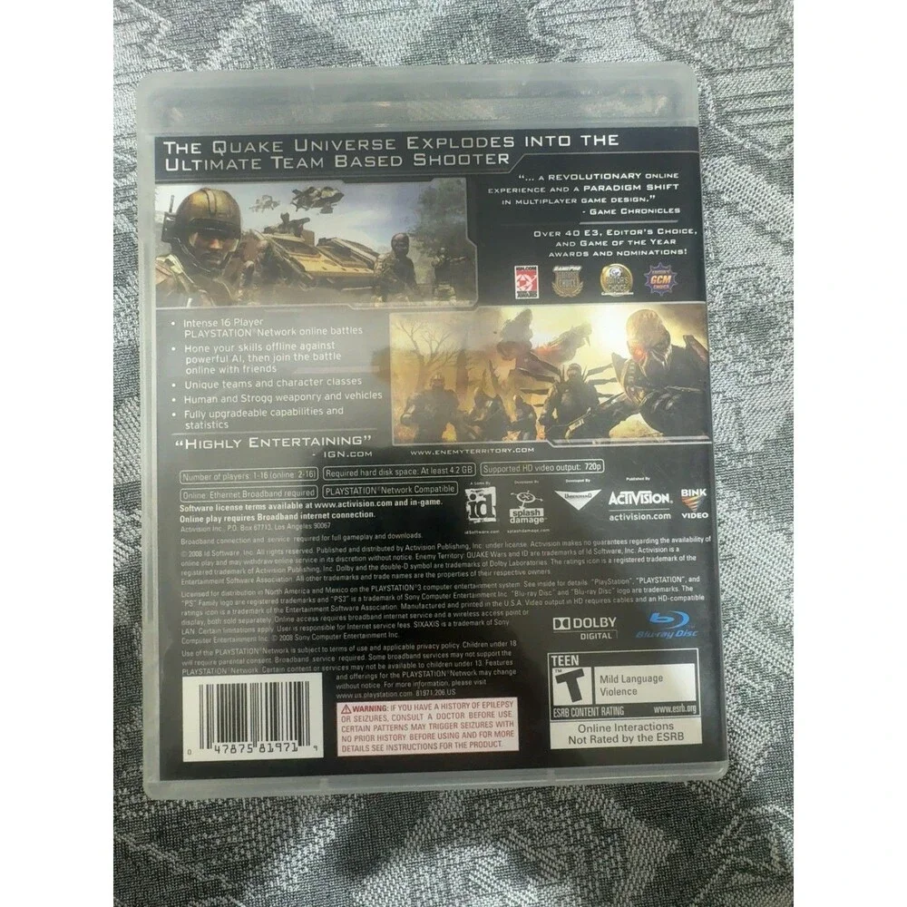 Enemy Territory: Quake Wars (Sony PlayStation 3, 2008)